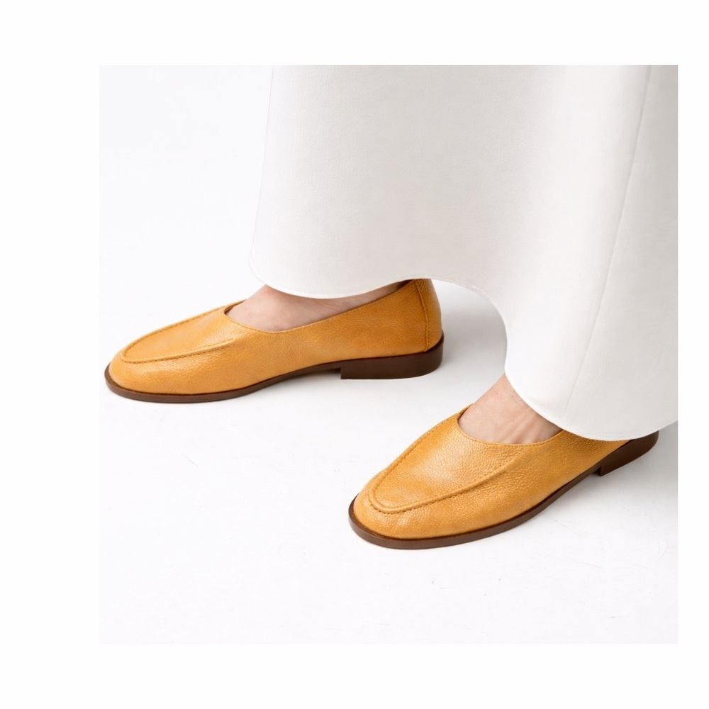 $490 Hereu Juliol flats loafers crinkled tan color sold out RARE summer shoe